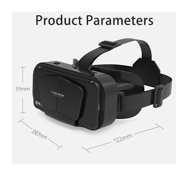 3D VR Virtual Reality Briller, Nyd de Bedste Spil og Videoer (med Bluetooth Controller), Kompatibel 5 Tommer - 7 Tommer