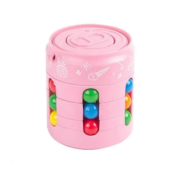 Roterende Magic Bean Legetøj Fidget Cube Legetøj Børn Rubiks Terning Legetøj til stressaflastning Blue