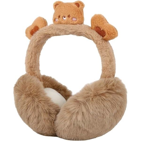 Korvanlämmittimet miehille ja naisille, talvella lämpimät korvanlämmittimet kannettavat taitettavat korvanlämmittimet fleece-pehmustetut korvanlämmittimet piirretty tyyli