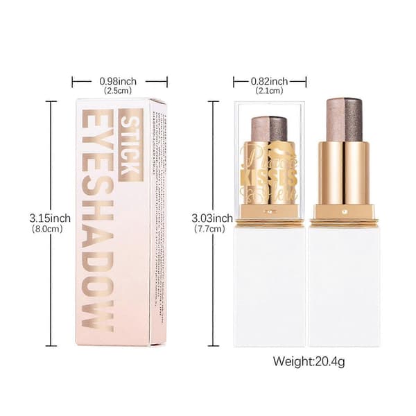 Skimrande Glitter Kräm Ögonskuggsstift Dubbeltonad Gradient Långvarig Vattentät Ögonmakeup