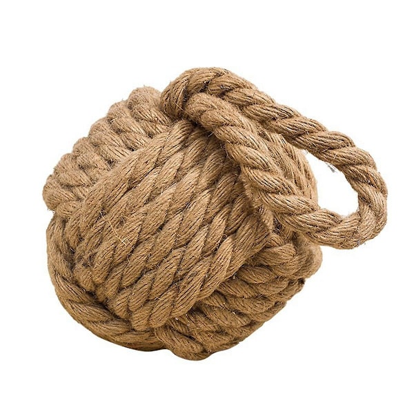 6-tommers Dia. Monkey Fist Tauknute Dørstopper Nautisk Knute Dørstopper Dekor Duk Vekt Vekt