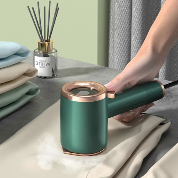 Håndholdt Mikro Dampstrykejern Mini Klesdamper Bærbar Klesstrykemaskin Green