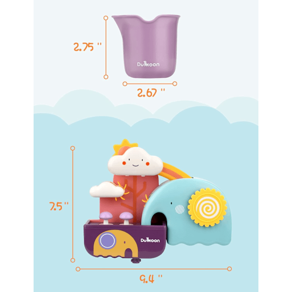 Badleksaker för bebisar, badleksak för barn från 6 månader, dusch- och badleksaker för flickor och pojkar 1 2 3 4 5 år gamla, presentset för barn
