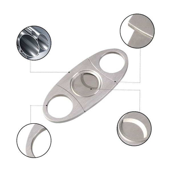 Plisseret Rustfrit Ahorn Cigar Cutter, Dobbeltskærs Saks
