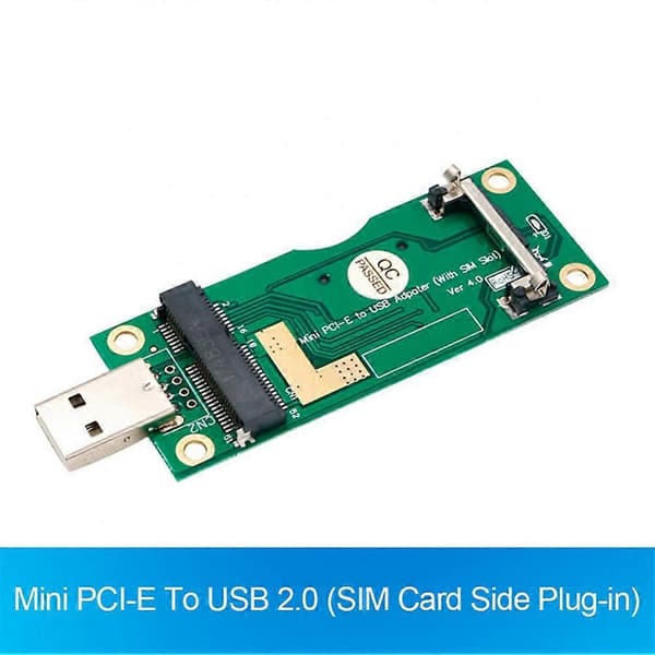 Mini PCI-E til USB-adapter med SIM 8-bens kortplads Plug and Play til WWAN/LTE-modul til Bitcoin Litecoin BTC Mining