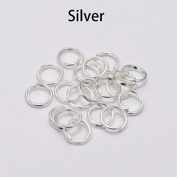 200 kpl/erä 4 5 6 8 10 mm hyppyrenkaita avorenkaita liittimiä tee-se-itse korujen löytämiseen ja valmistukseen Silver 6mm