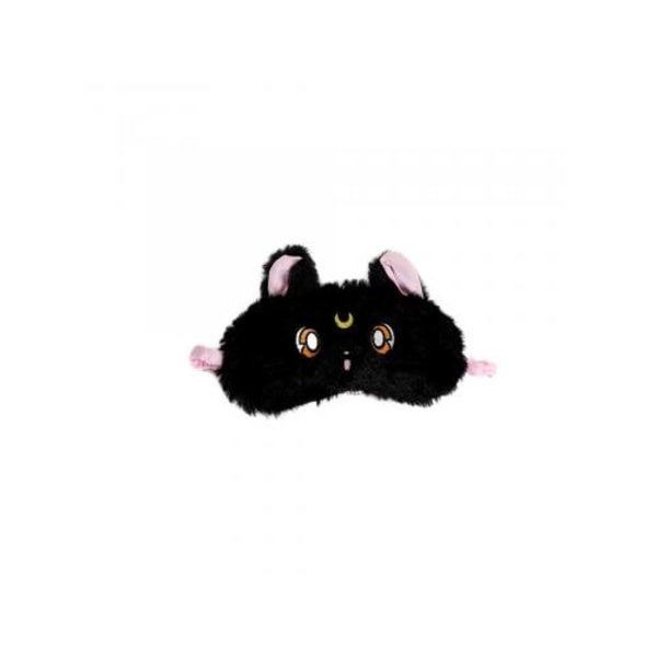 Söt kattögamask, mörkläggningsmask för tupplur, bekväm ögonmask, svart