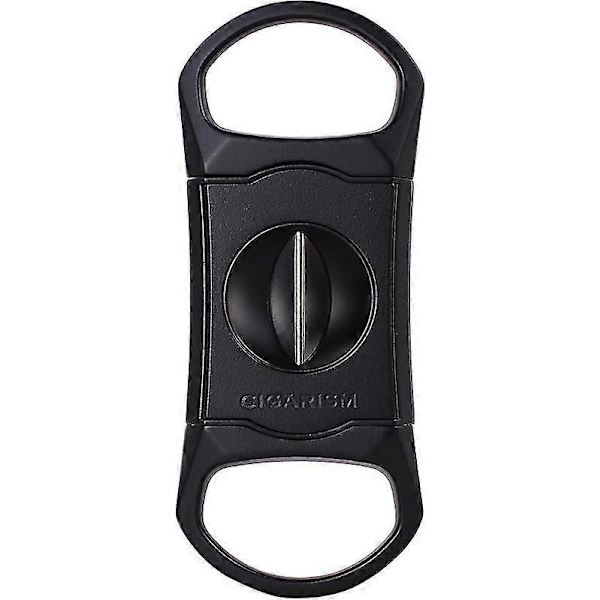 V-Cut Cigar Cutter Rustfrit Stål Blad Black
