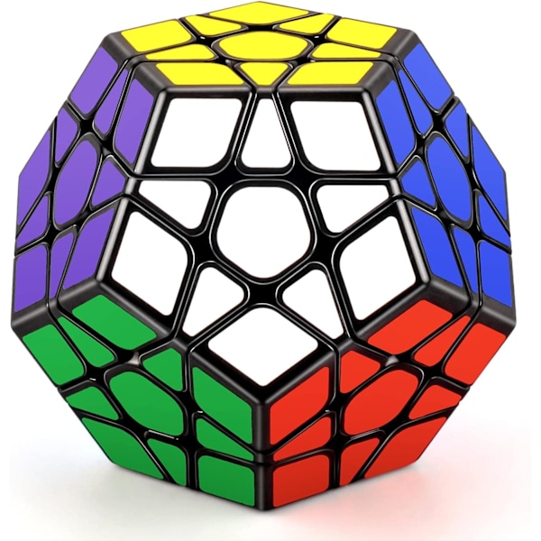 Rubiks kube 3x3, 3x3 Dodekaeder Speed ​​Cube, Puzzle Speed ​​Cube for barn og voksne, svart