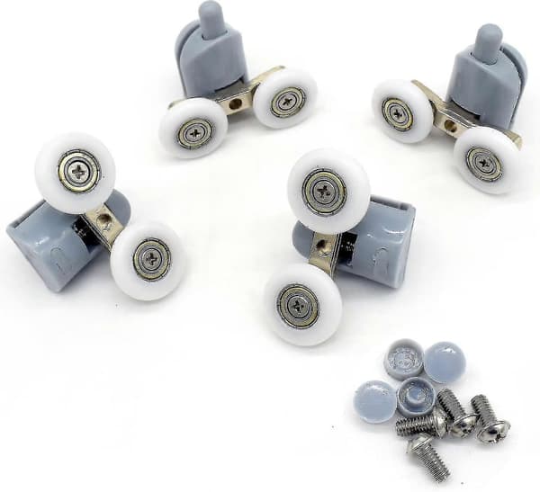 8 Pakning Doble Dusjdør Ruller 23mm Diameter Baderom Reservedeler