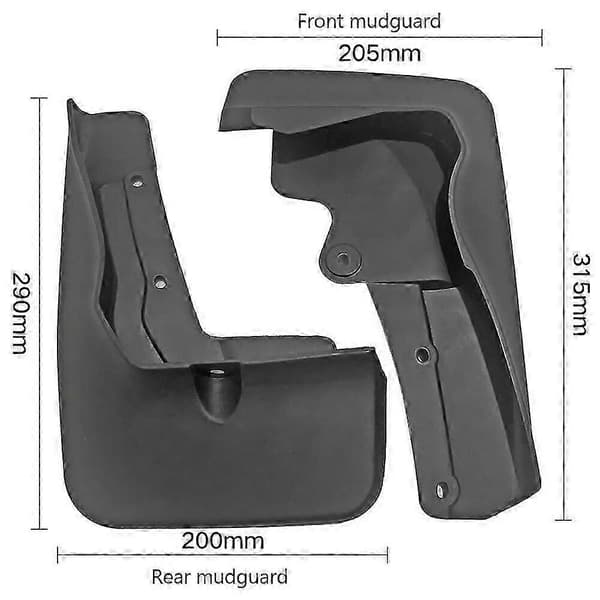 4 kpl/sarja Mud Flaps Slash Guards Lokasuoja Mitsubishi ASX 2020-2024