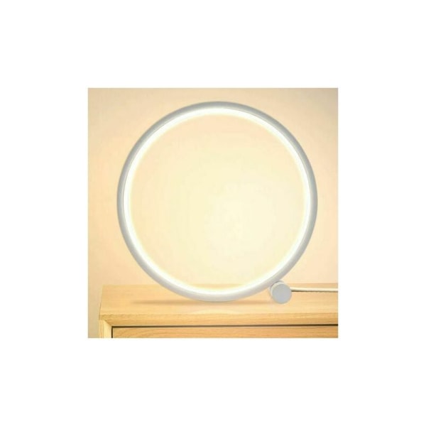LED Sänglampa Kontakt Ring Bordslampa Dimbar Sänglampa Sovrum 3 Färger Modern Rund Design Metall Material Rund Bordslampa