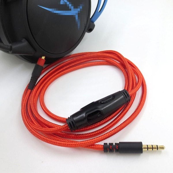 Ersättningsljudkabel för Kingston HyperX Cloud II / HyperX Cloud Alpha Hög Kvalitet 1,5 Meter Red