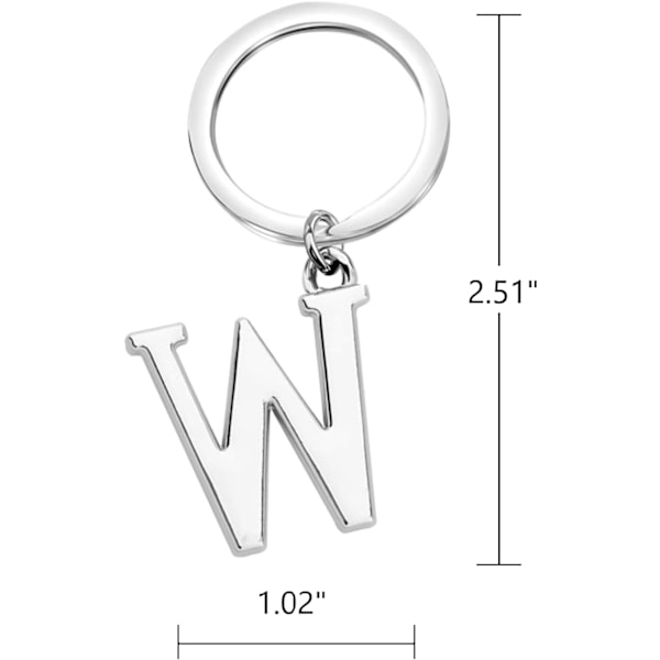 Nøglering Bogstav - Initial Alfabetet Nøglering Charm Bogstav W