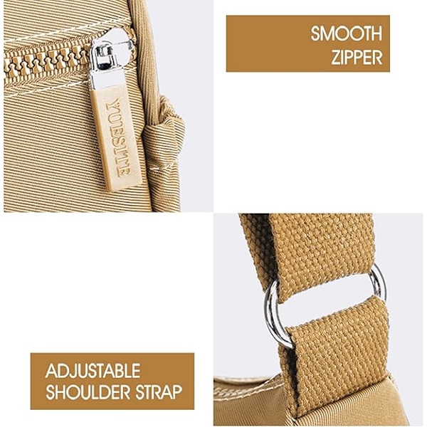 Dam Casual Multi-Pocket Crossbody Väska Barn Axelväska Justerbar Handväska Stor Kapacitet Telefonväska för Shopping