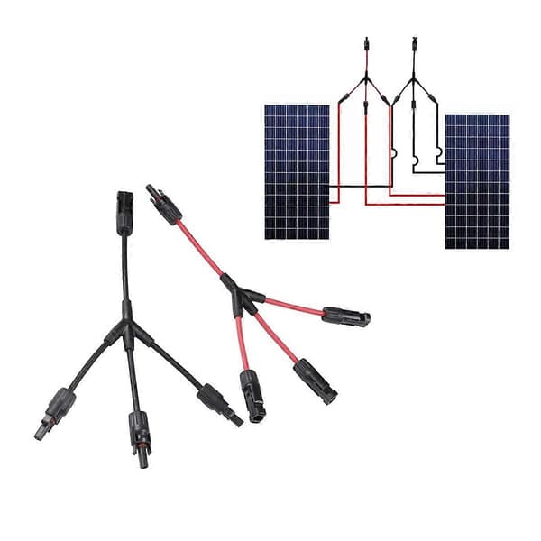 3 til 1 Y-grenkontakt med 4 mm² solcellekabel