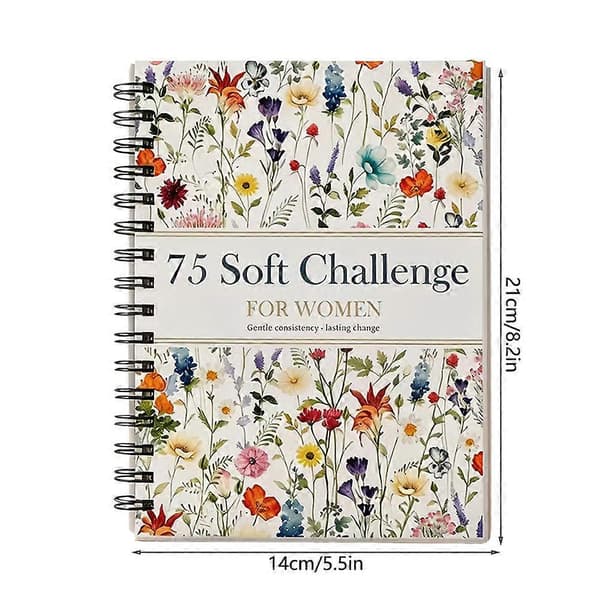 75 Soft-Challenge Journal til kvinder En praktisk tracker til at overvåge dine fremskridt-træninger og velværemål