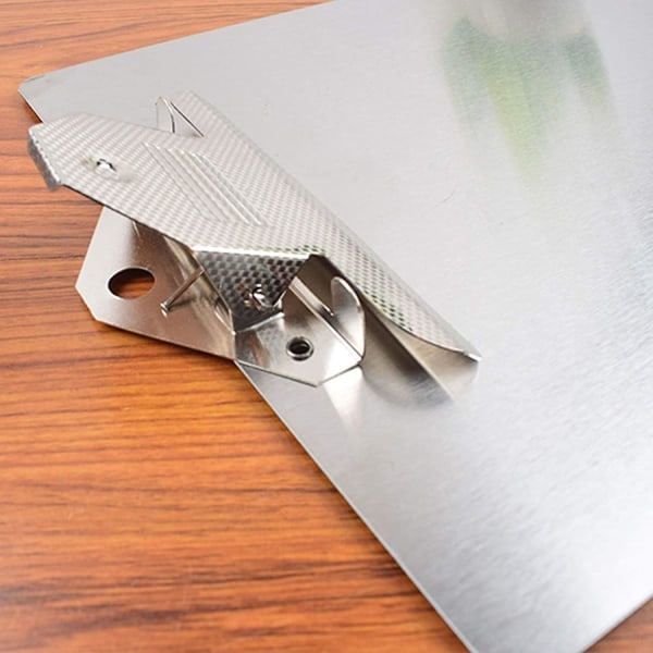 Mappe med metalklips A4 rustfrit stål klips organiseringsplade klips til kontor skole