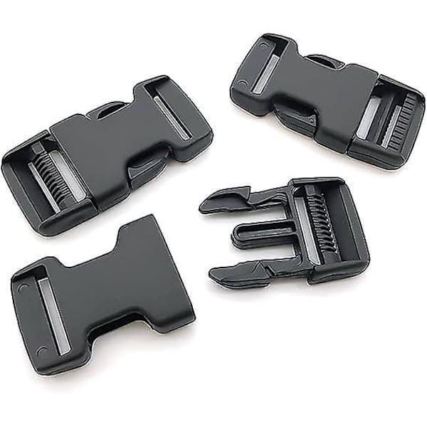 20 mm brede sorte plastikspænder - 20-pak