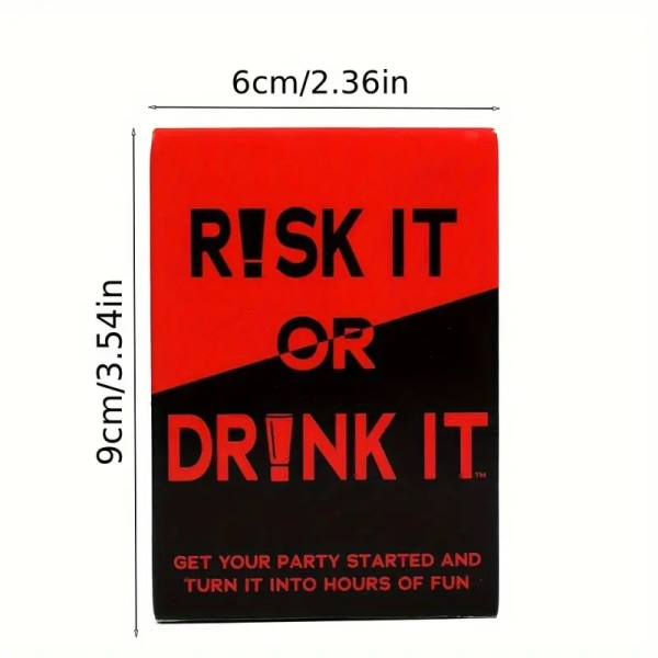 Risk it or drink it Sjovt festspil til college kortspil, Forspil til drikkespil, kortspil til voksne