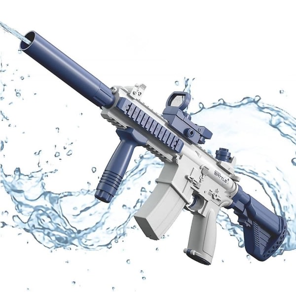 Elektrisk vattenpistol för vuxna Automatiska sprutvattenpistoler Soaker Squirt Summer Squirt Shooter Gun Toy Simbassäng Strandvattenleksaker - blue