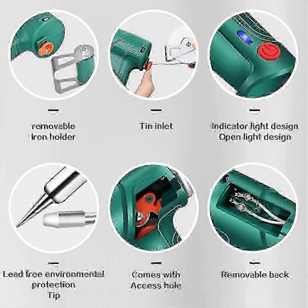 3-in-1 Hitsaus-, leikkaus- ja ruosteenpoistosarja - Nopea lämmitys, ergonominen, ihanteellinen aloittelijoille ja tee-se-itse-projekteihin Green EU plug