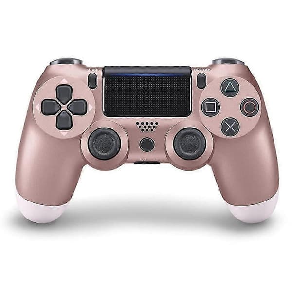 Trådløs PS4-kontroller Bluetooth Gamepad med vibrasjon, ergonomisk design for PS4-konsoll - Lys rød Multicolor Rose Pink