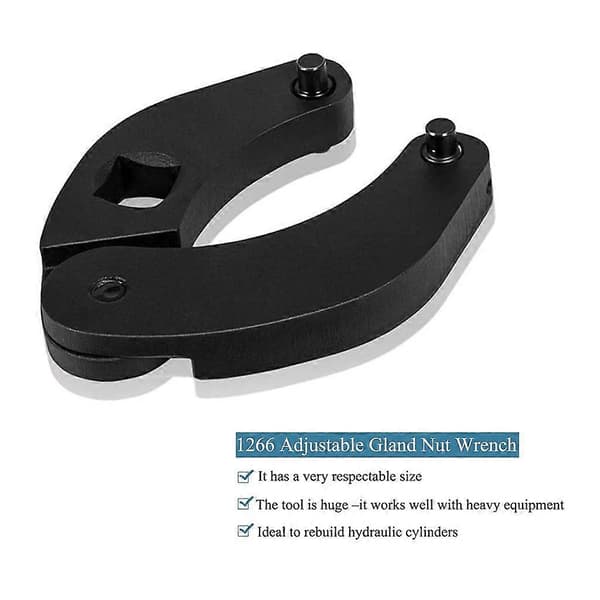 Svart Multifunktionell 1266 Justerbar Mutterdragare för Packboxar 11cm