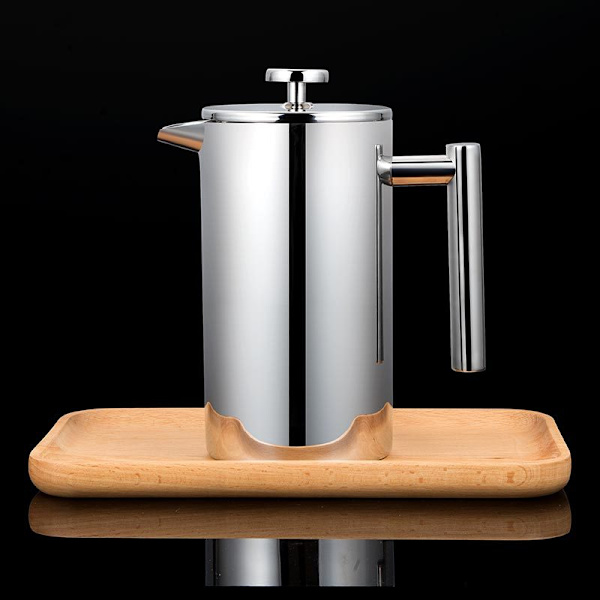 800 ml Kaffemaskin, dobbeltvegget rustfritt stål fransk kaffepresse