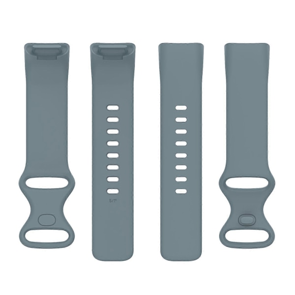 Til Fitbit Charge 5 Silikone Urrem, Størrelse:L L Blue