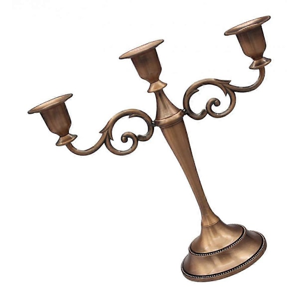 3 Ljusstake Pillar Ljusstake Matsalsrekvisita- Brown