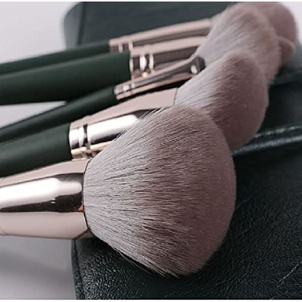 14 stk. Makeupbørster Professionelt Makeupbørstesæt, Grøn