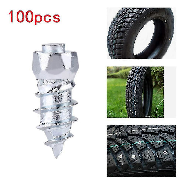 100 st 12 mm Däckdubbar Karbidskruv Snöspikar Anti-is för Bil/SUV/ATV/UTV Bil Däckdubbar