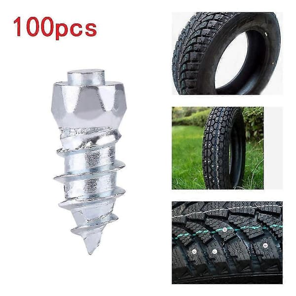 100 stk 12 mm Dekkpigger Karbidskruer Snøpigger Anti-Is For Bil/SUV/ATV/UTV Dekkpigger