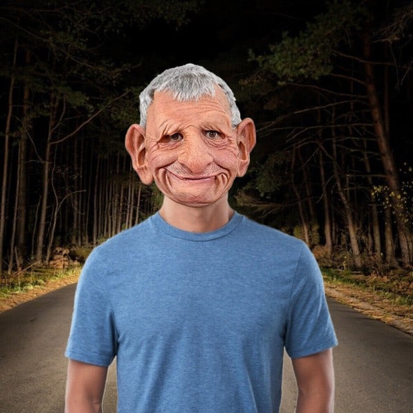 Realist Old Man Mask Latex Mask för Karneval Halloween A A