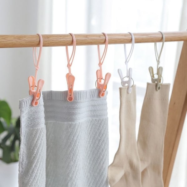 12 st Plastklädnypor Handduksklämma Torkning Kläder Förvaring