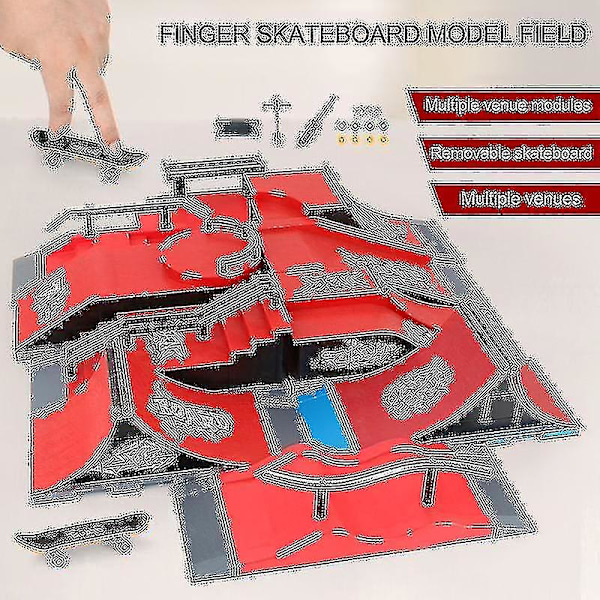 Finger Skateboards Skatepark Ramp Delar Deck Sportspel För Barn F