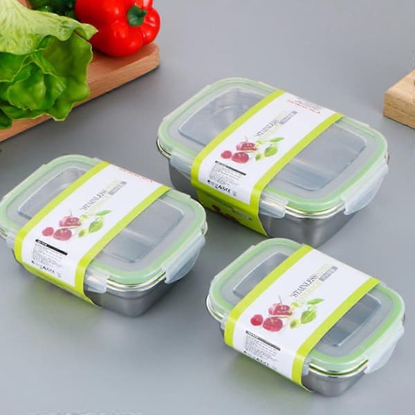 Termisk isolert matboks i rustfritt stål Bento Mat Piknikbeholder Crisper