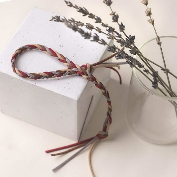 4:e läderkabel, läderhalsbandssnöre spets läderremsa för armband halsband DIY