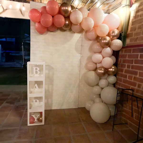 60 Pakker 12 Tommer Festballoner med Bånd til Mænd Kvinder Fødselsdag, Bryllup, Brudebruser, Graduation, Bryllupper Fest Dekoration Dusty Pink Beige