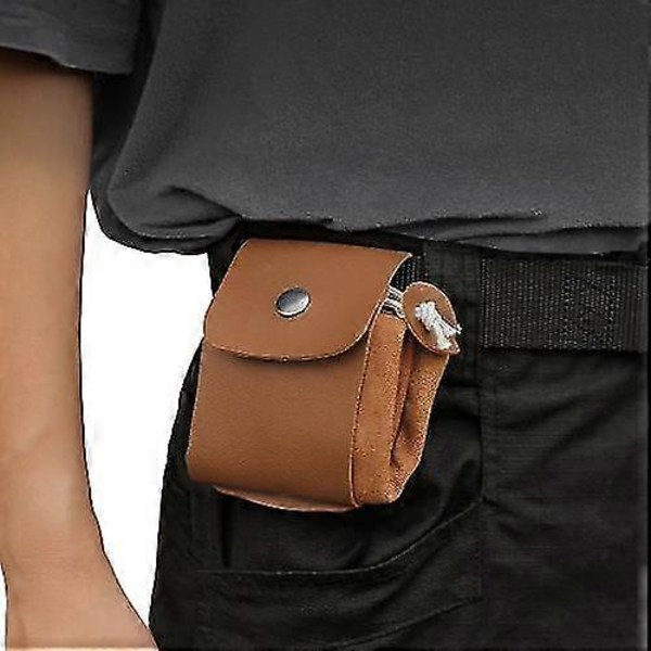 Foderpåse Läder Canvas Hopfällbar Väska Camping Foderpåse Brown