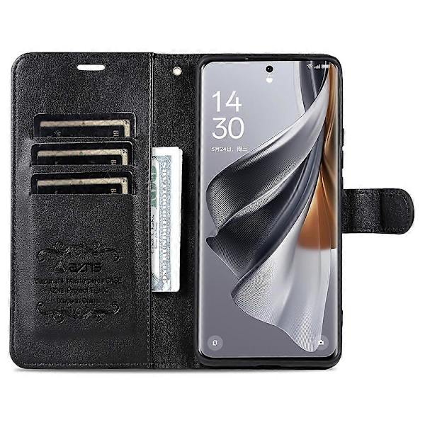 AZNS Fodral för Oppo Find X8 Pro 5G - Anti-Repskyddande PU-Läder Stativ Plånboksfodral - Svart Multicolor Black