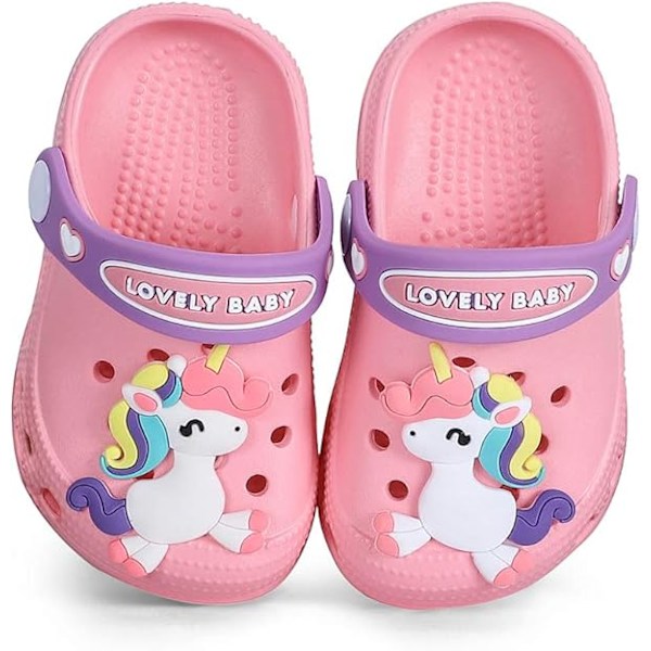 Lasten puutarha- ja rantakengät, liukumattomat, tytöille ja pojille Pink Inhale 18.0cm