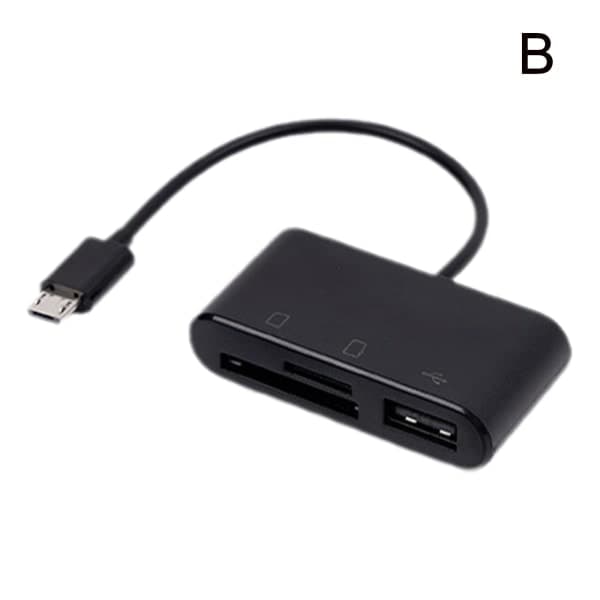 USB C 3-i-1 Hub Konverter Type C Adapter SD Kortleser for Mac Micro