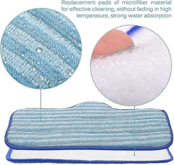 6-pak kompatible med Dupray Neat damprenser mikrofiberpuder