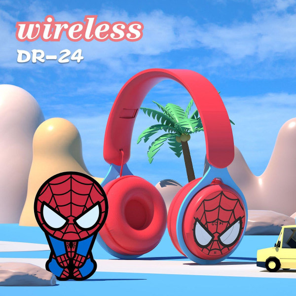 Spiderman Bluetooth-hodetelefoner, sammenleggbare