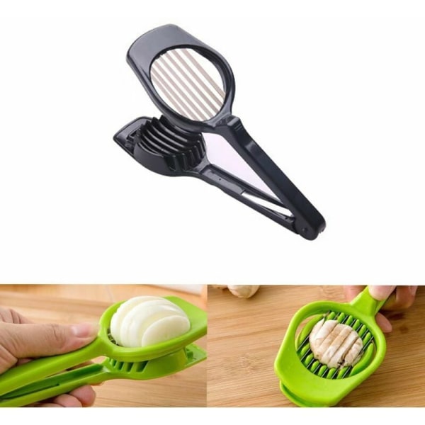 Kitchen Hand Egg Cutter For cutting eggs and fruit, black