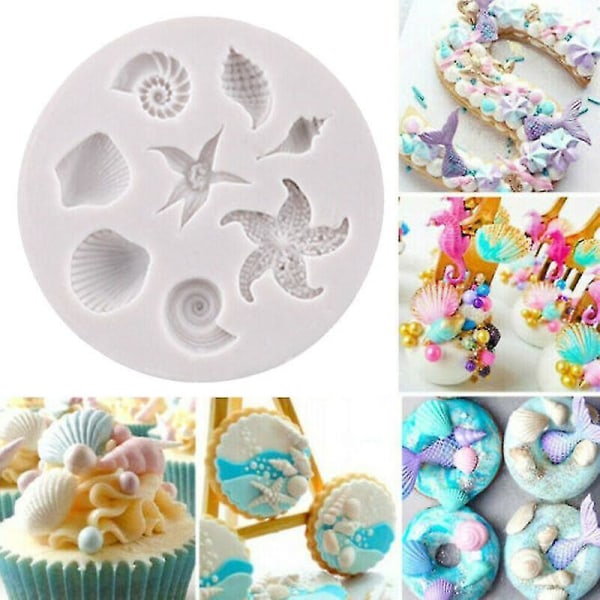 Sea Shell Silicone Fondant Mould Cake Sugarcraft Baking Mold