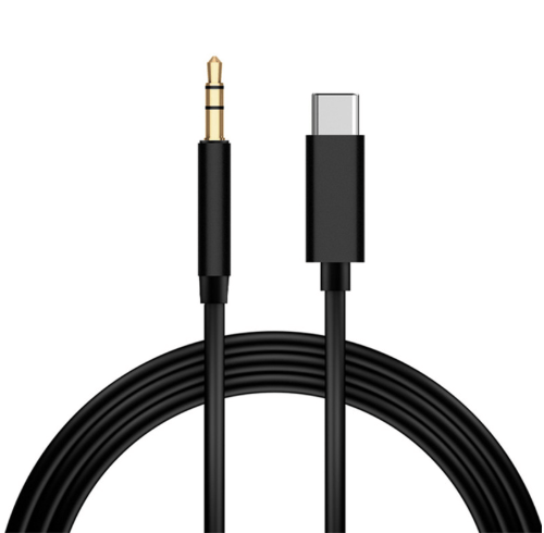 1m USB-C til AUX 3.5mm kabeladapter Bil black