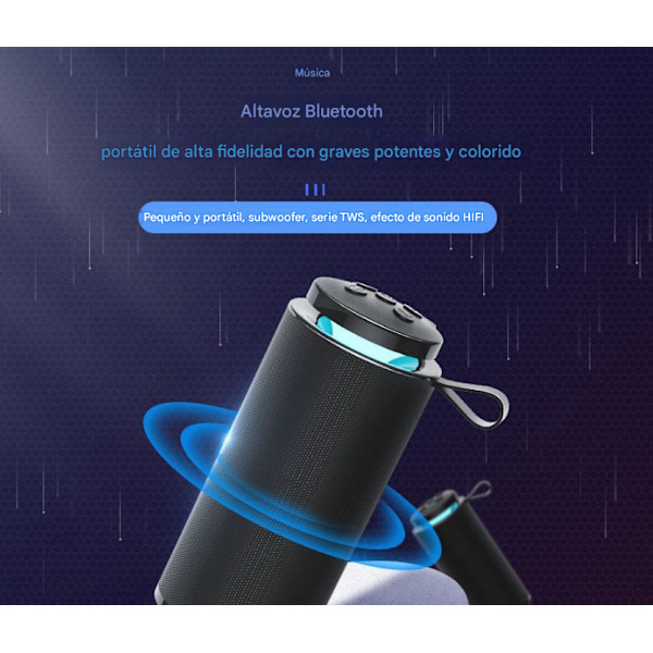 Trådløs Bluetooth-højtaler, Bærbar udendørs subwoofer, Mini dobbelt højtaler, Hjemme desktop-højtaler, Høj lydstyrke